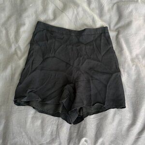 Black silky Wilfred high-waisted shorts size 4